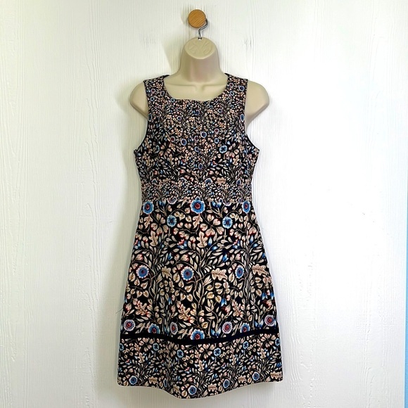 Anthropologie - Maeve Floral Blue & Red Sleeveless Sheath Dress Size 4 - Picture 1 of 16